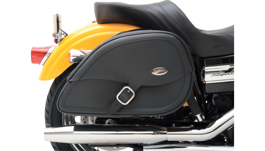 SADDLEMEN Drifter Teardrop Saddlebags with Shock Cutaway 3501-0459 - PartsOutlet.com.au