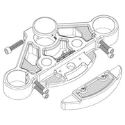 ARLEN NESS METHOD® TOP TRIPLE TREE, 15-UP ROAD GLIDE® - BLACK - 130-000 - PartsOutlet.com.au