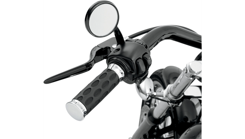 DRAG SPECIALTIES Grips - Hotop - Harley-Davidson 1980-2022 - Chrome/Rubber 06300372 - PartsOutlet.com.au