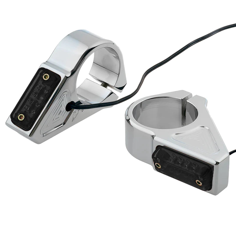 JOKER MACHINE Turn Signal - 41 mm - Amber - Chrome - Harley-Davidson 1984-2006 - 05-304-3 - PartsOutlet.com.au