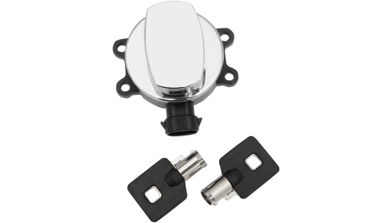 DRAG SPECIALTIES Side Hinge Ignition Switch - Harley-Davidson 2011-2024 - Chrome E21-0214 - PartsOutlet.com.au