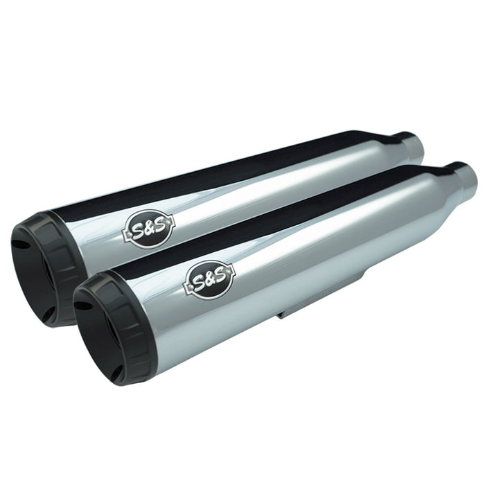 S&S CYCLE GRAND NATIONAL® SLIP-ONS 1995–2009 DYNA® MODELS with STAGGERED EXHAUST–Chrome - 550-0719 - PartsOutlet.com.au