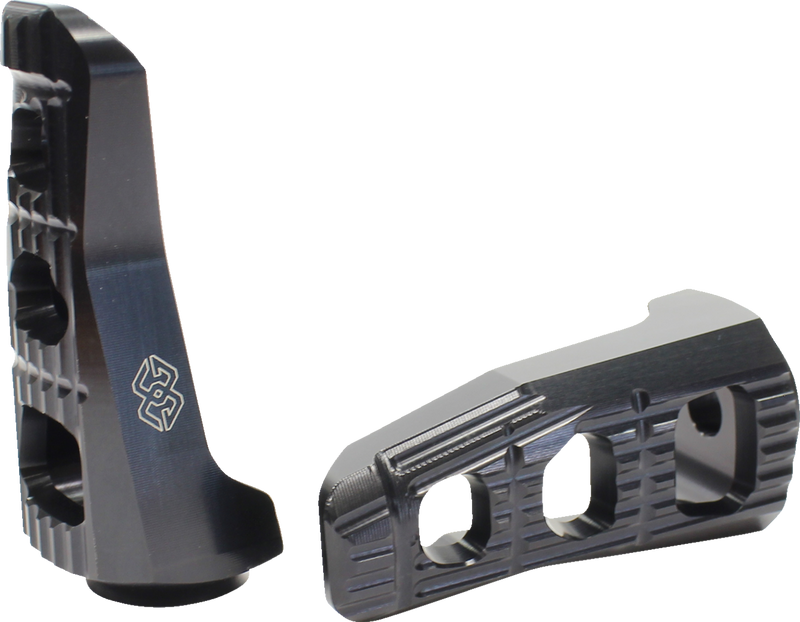 GILLES TOOLING Sport Foot Pegs - Driver - Black RGK-350-UF20-B