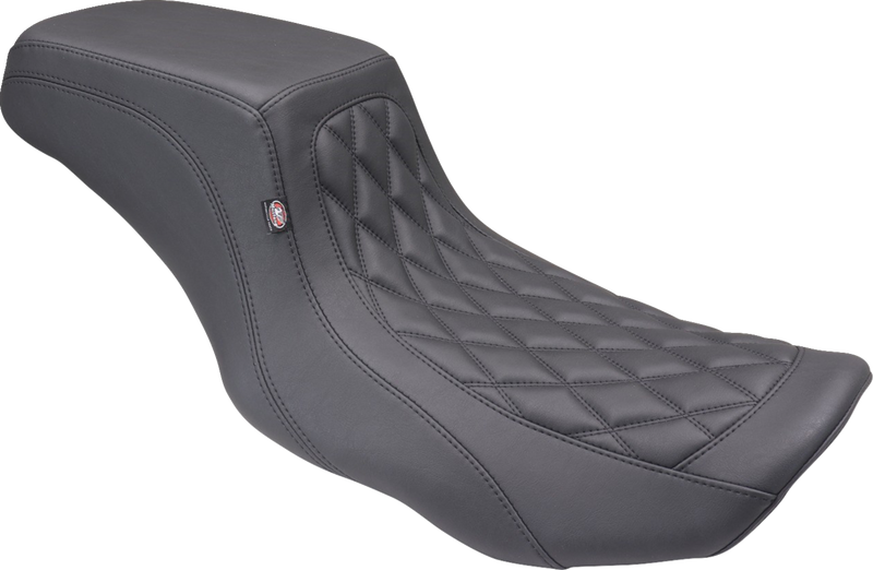 MUSTANG One Piece 2-Up Squareback Seat - Double Diamond - Smooth - FLH/FLT '23-'24 88416