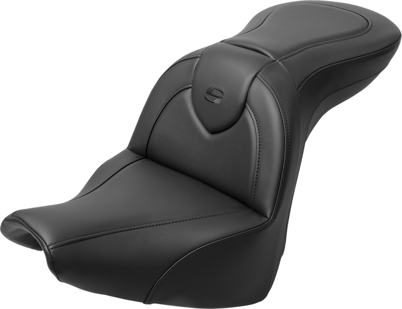 SADDLEMEN RoadSofa Seat with Backrest - Black Stitch - FXBR/S '18-'22 - Part - 818-31-187BR