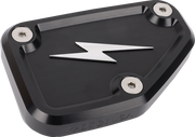 THRASHIN SUPPLY CO. Master Cylinder Cover - Brake - Front - Black/Twice-Cut TSC-3178-4