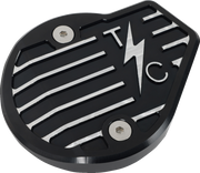 THRASHIN SUPPLY CO. Cam Cover - Gen 2 - Finned - Twice Cut - Black - M8 TSC-3029-4