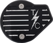 THRASHIN SUPPLY CO. Cam Cover - Gen 2 - Finned - Twice Cut - Black - M8 TSC-3029-4