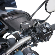 THRASHIN SUPPLY CO. Master Cylinder Cover - Brake - Front - Black/Twice-Cut TSC-3178-4