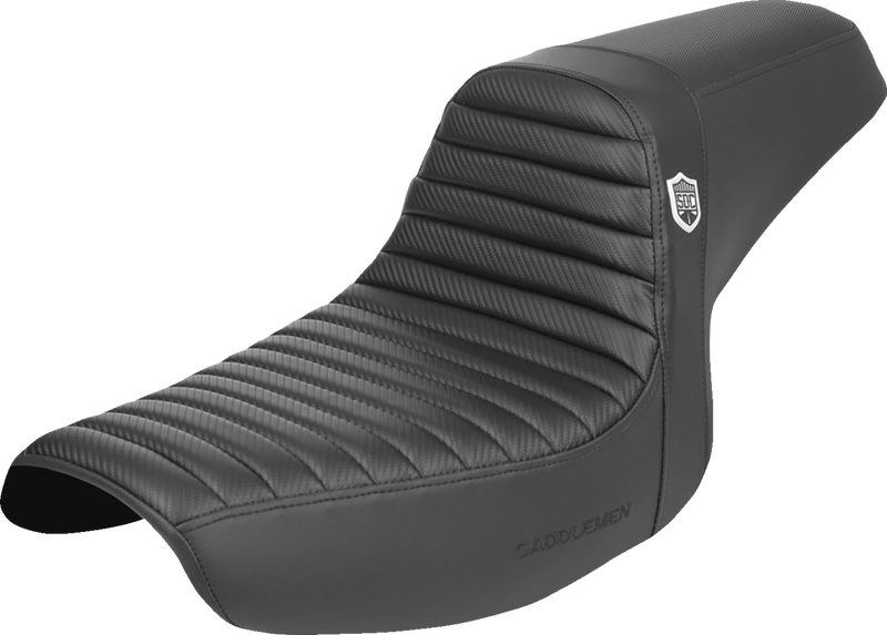 SADDLEMEN Pro Series SDC Performance Seat - Tuck-n-Roll/Carbon Fiber - Gripper - FXR '82-'00 - SC88209T