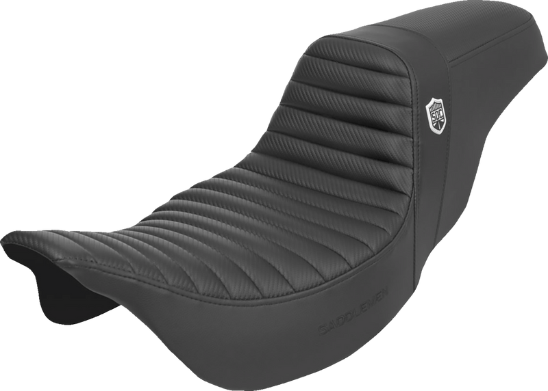 SADDLEMEN Pro Series SDC Performance Seat - Tuck-n-Roll/Carbon Fiber - Gripper for FL '08-'24 - SC80807T