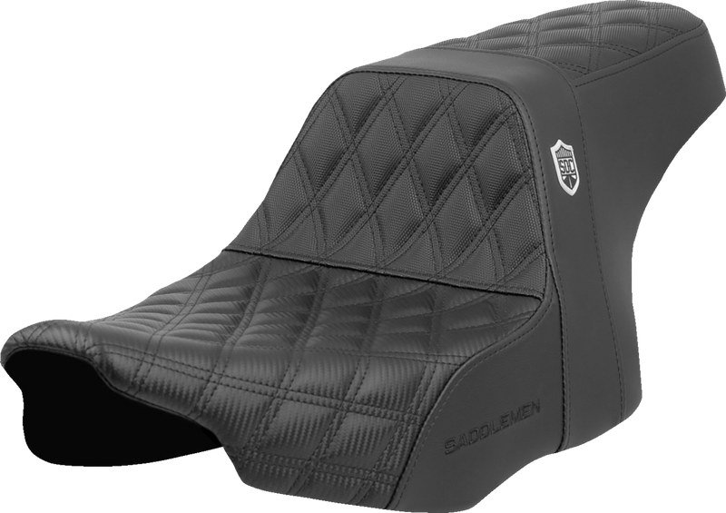 SADDLEMEN Pro Series SDC Performance Seat - Lattice Stitch - Gripper - FLH/FLT '23-'25 - SC82307D0
