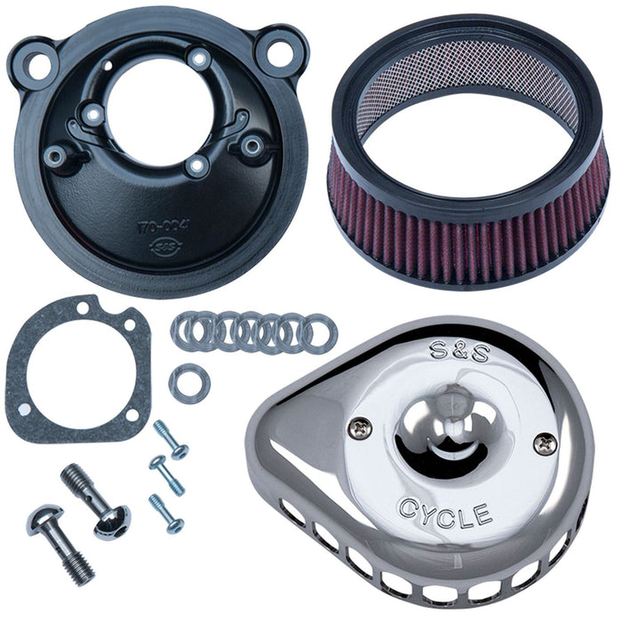 S&S CYCLE Stealth Air Cleaner Kit with Chrome Mini Teardrop Cover for 2007-Up HD® XL Sportster® Models with Stock EFI - 170-0439C - PartsOutlet.com.au