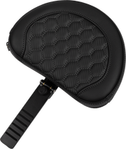 SADDLEMEN Roadsofa* Extended Reach Seat - with Backrest - Honeycomb - Dark Gray Stitch - FLTR/FLHX '23-'24 823-07-190B2