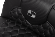 SADDLEMEN Roadsofa* Extended Reach Seat - with Backrest - Honeycomb - Dark Gray Stitch - FLTR/FLHX '23-'24 823-07-190B2