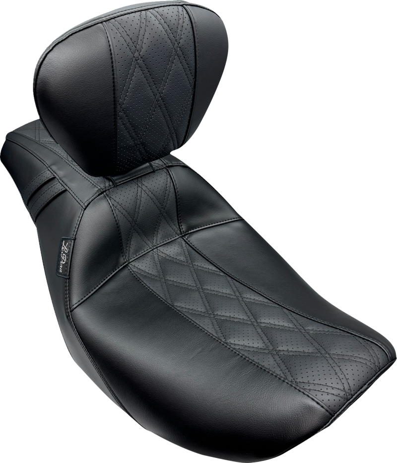 LE PERA Outcast Seat - With Backrest - GT2 Inlay - FLH/FLT '23-'24 LV-987BRGT2