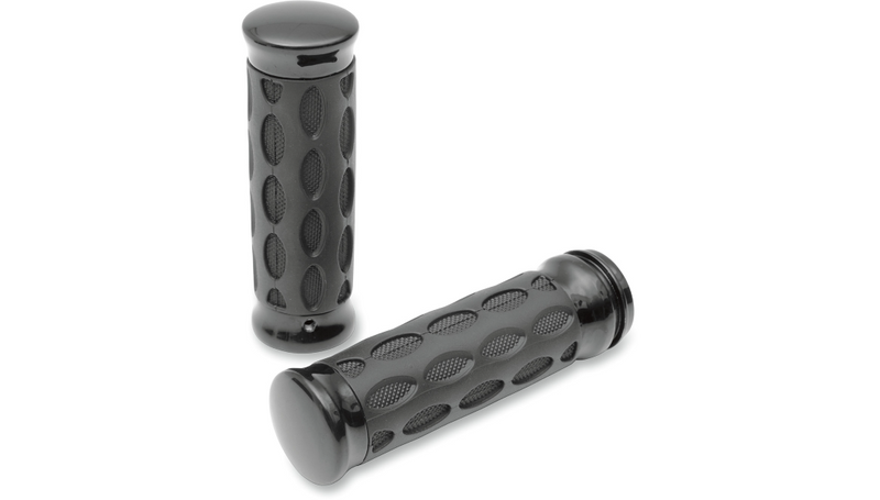 DRAG SPECIALTIES Grips - Hotop - TBW - Harley-Davidson 2008-2023 - Black/Rubber 0630-0775 - PartsOutlet.com.au