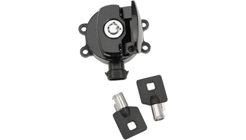 DRAG SPECIALTIES Side Hinge Ignition Switch - Harley-Davidson 2011-2017 - Gloss Black E21-0214GB - PartsOutlet.com.au