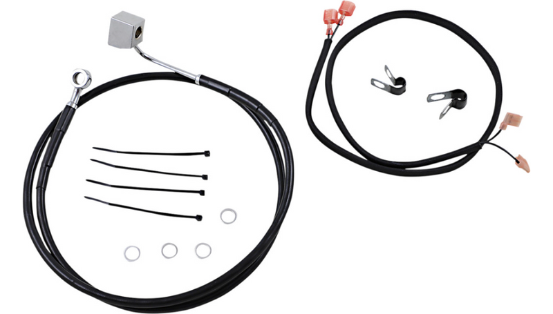 DRAG SPECIALTIES Brake Line - Rear - Black - Softail '87-'99 - 49-7/16" - 640220-BLK