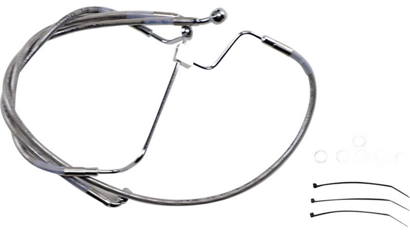 DRAG SPECIALTIES Brake Line - +6" - Stainless Steel - FL '14-'19 - 614085-6