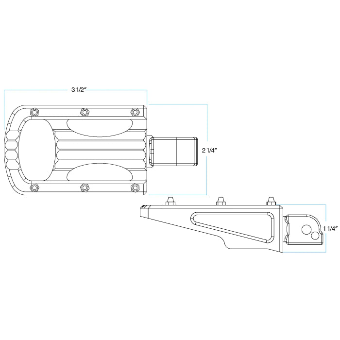 BILTWELL Punisher Footpeg - Passenger - Black - M8 7005-203-04 - PartsOutlet.com.au