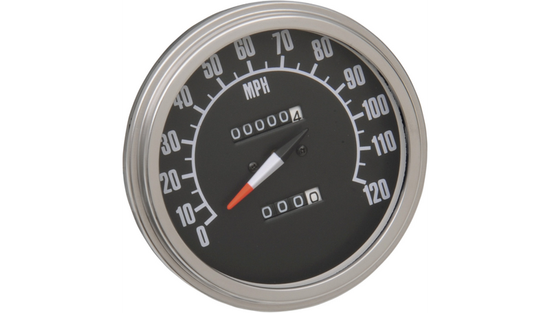 DRAG SPECIALTIES 5" MPH FL-Style 2:1 Speedometer with Tach - Black Face - FL '47-'84 - 72761M