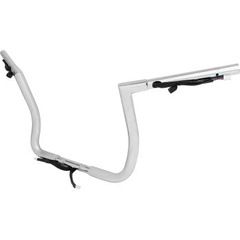 LA CHOPPERS Pre-Wired Twin Peaks Handlebar - 1-1/4" x 12" - 2024+ FLHX - Chrome LA-7367-12W