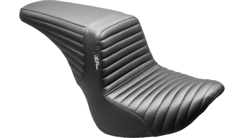 LE PERA Kickflip Up Front Seat - Pleated - Black - Street Bob 2018+ - LYU-590PT