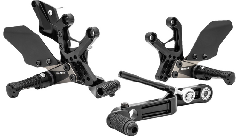 GILLES TOOLING Adjustable Rearset - AS31GT3 - Black - Suzuki '23-'24 - AS31GT3-S13-B