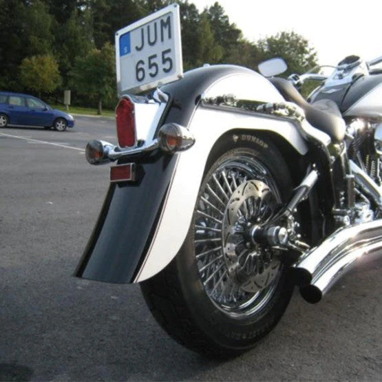 KLOCK WERKS Level Front Fender Kit - For Raked Frames - Black - Steel - 26" - FL '84-'13 - KWF-01-0250