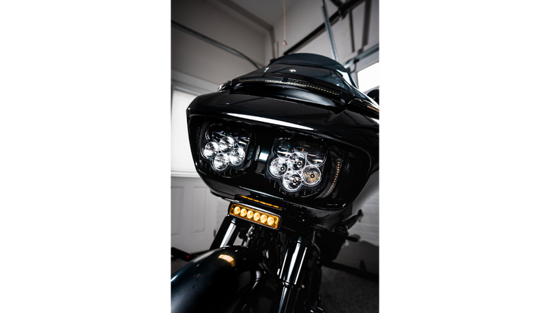 CUSTOM DYNAMICS LED Vent Insert - Amber/White - Black w/ Black Mesh - FL '15-'25 -  CD-RG-V-AW2-BB