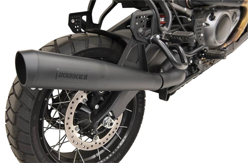BASSANI XHAUST 4" Stainless Steel Slip-On Exhaust - Pan America '21-'23 - Black 1P187SSB