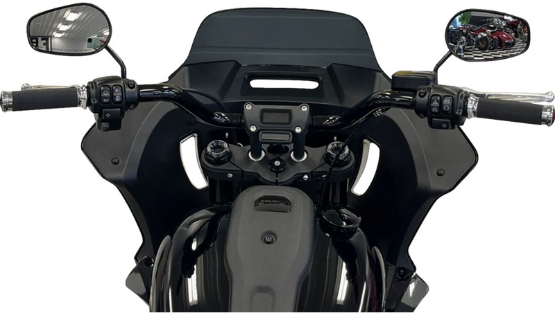 FAT BAGGERS INC. 1-1/4" EZ Install Round Top Handlebar - 8" - Black - FXLR '18-'24 - 903008-B