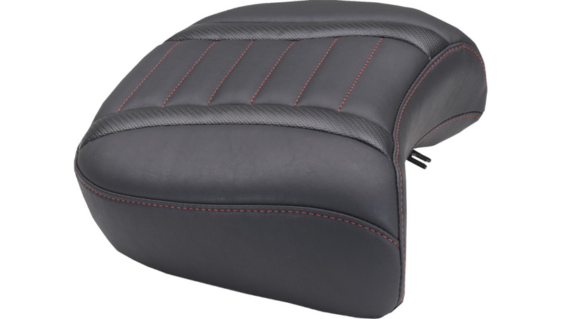 MUSTANG Deluxe Passenger Seat - Wide - Dark Cherry Stitch - FLT/FLH '23-'25 - 88420DC