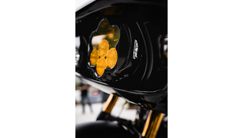 CUSTOM DYNAMICS Headlight/Fog Light - Shark Demon - Road Glide -  SD2-RG-YW