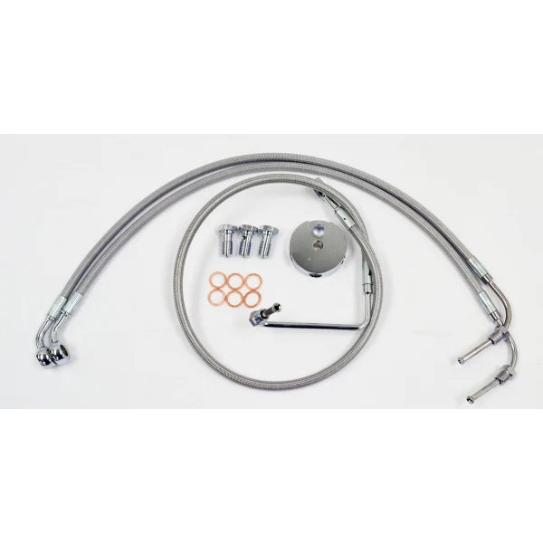 LA CHOPPERS BRAKE LINE 15"-17" APE KIT STAINLESS - FL '96-'07 - LA-8005B16