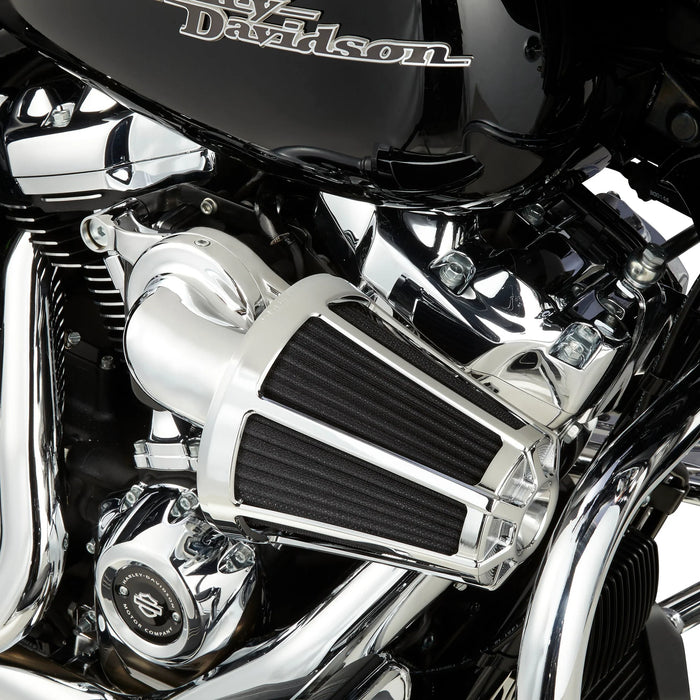 ARLEN NESS BEVELED® MONSTER SUCKER® AIR CLEANER, CHROME - 00-17 TWIN CAM (Exc. FBW & 99-01 FI FLT) - 81-023 - PartsOutlet.com.au