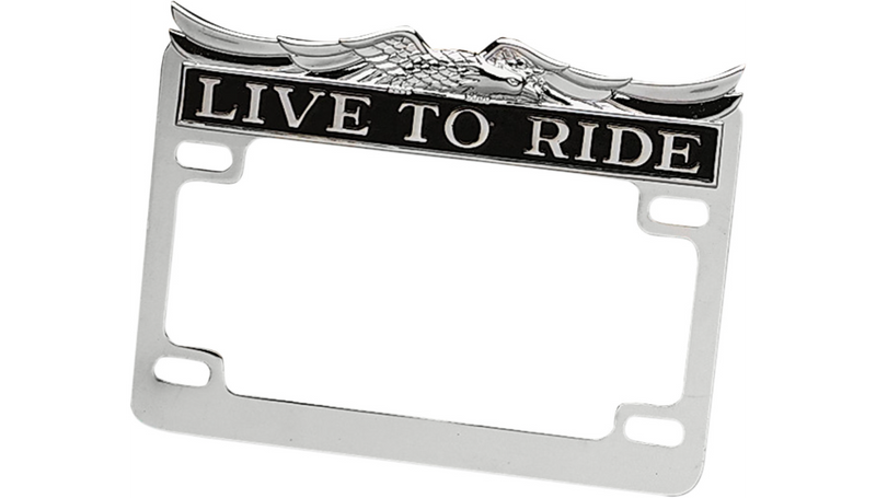DRAG SPECIALTIES Chrome Live Ride License Frame 28-6014-BC732 - PartsOutlet.com.au