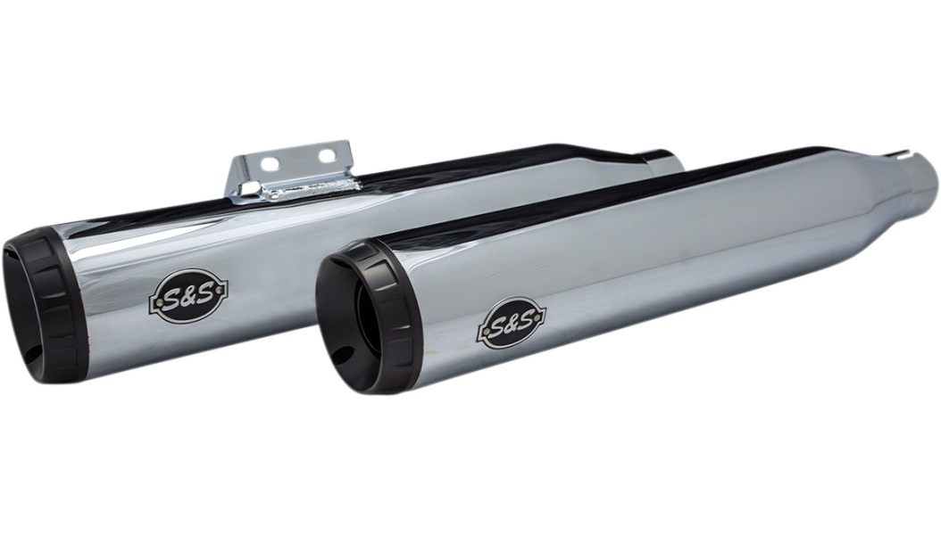 S&S CYCLE Grand National Race Mufflers for Softail - Chrome 550-0740 - PartsOutlet.com.au