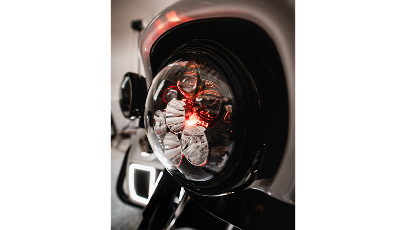 CUSTOM DYNAMICS Headlight - Shark Demon - LED - Color Changing - FL '94-'16 - SD2-7-13