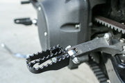 BURLY BRAND MX Footpegs - Passenger - Black/Chrome - 2018-2023 - B13-1008B - PartsOutlet.com.au
