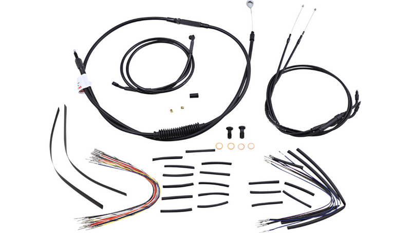 BURLY BRAND Control Kit - 12" Ape Hanger Handlebars - Harley-Davidson 2006 - B30-1036