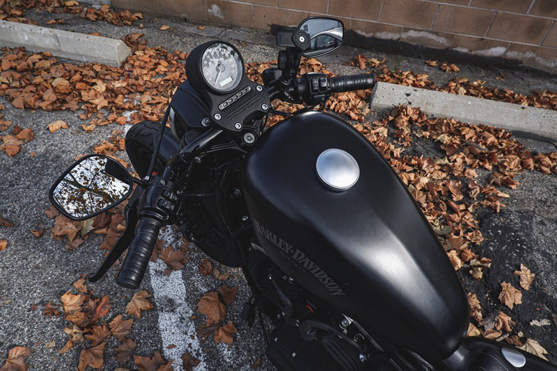 BURLY BRAND Handlebar - Club - Black - Harley-Davidson 2016-2022 - B12-6000B - PartsOutlet.com.au