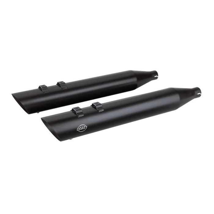 S&S CYCLE SLASH CUT SLIP-ONS for 1995–2016 HARLEY-DAVIDSON® TOURING MODELS and 2009–2021 TRIKE MODELS–Black - 550-0692 - PartsOutlet.com.au