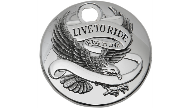 DRAG SPECIALTIES Live to Ride Console Door - Harley-Davidson 1992-2007 - Chrome T22-0150CA - PartsOutlet.com.au