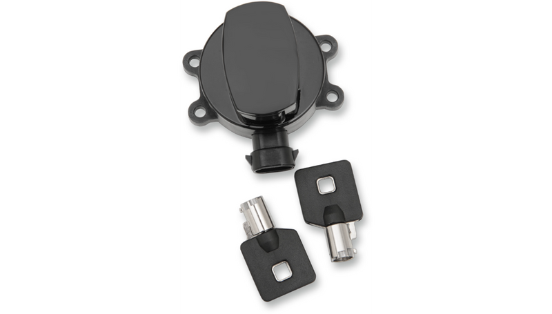 DRAG SPECIALTIES Side Hinge Ignition Switch - Harley-Davidson 2011-2017 - Gloss Black E21-0214GB - PartsOutlet.com.au