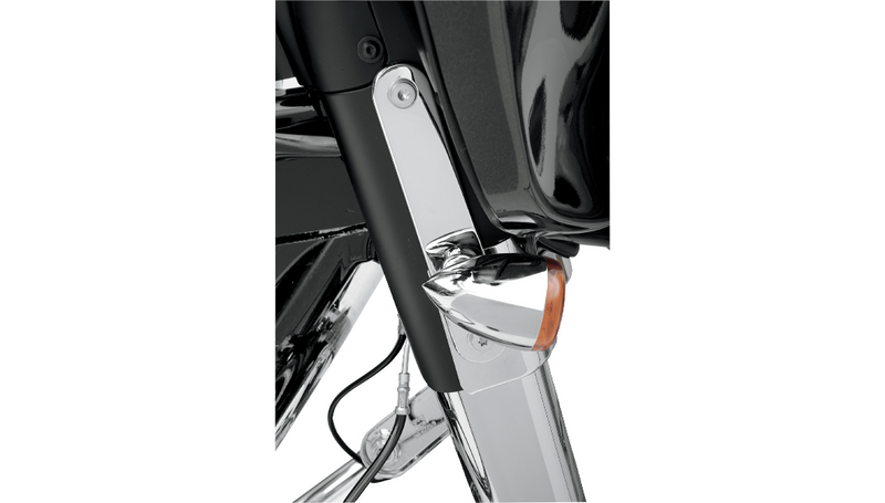DRAG SPECIALTIES Turn Signal Relocation Mount - Harley-Davidson 1997-2013 - Chrome 2020-0396 - PartsOutlet.com.au