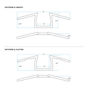 BILTWELL Handlebar - Keystone XL - Black - SLOTTED - 6014-2016 - PartsOutlet.com.au