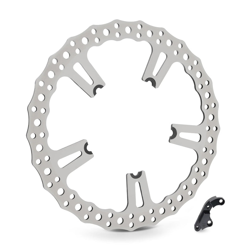 ARLEN NESS 15" JAGGED BIG BRAKE ROTORS, SPOKE MOUNT '06-'17 Dyna - LEFT - 02-991