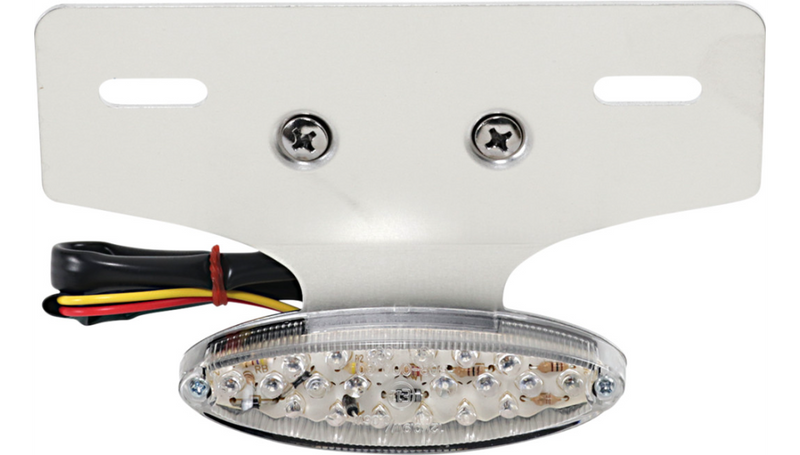 DRAG SPECIALTIES Taillight/License Plate Mount - Cat Eye -Clear Lens - Red LED L24-65D9CLEDK - PartsOutlet.com.au